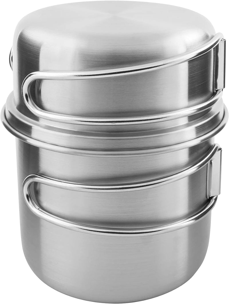 Tatonka Camping-Kochgeschirr Picnic Set III (10-teilig) - Edelstahl-Geschirr fürs Picknick zu dritt