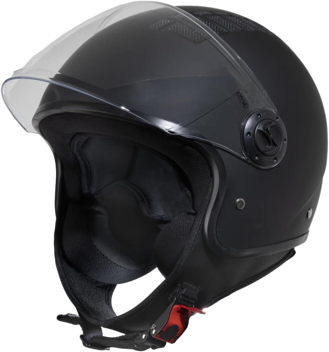 VINZ Como Jethelm mit Visier Herren und Damen | in Gr. XS-XL | Roller Helm Jet Helm Mopedhelm | ECE
