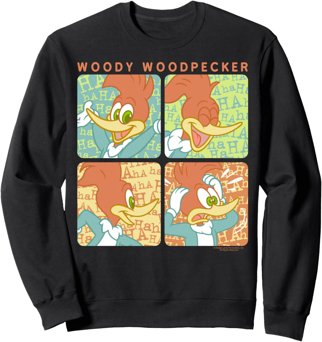 Woody Woodpecker Laughing Panel Poster Sweatshirt