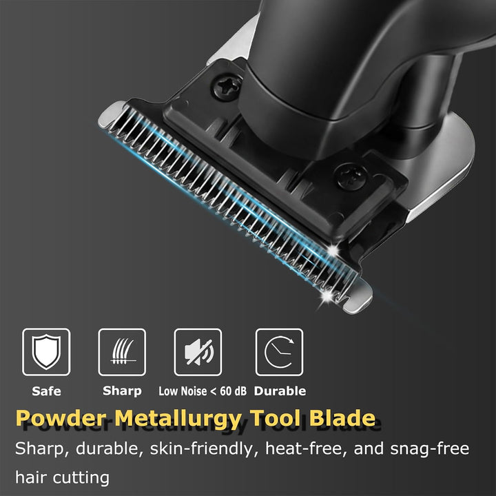 KEMEI 2 in 1 Haartrimmer & Folienrasierer Set fur Manner, Kabelloser T Blade Bart Trimmer und Rasier