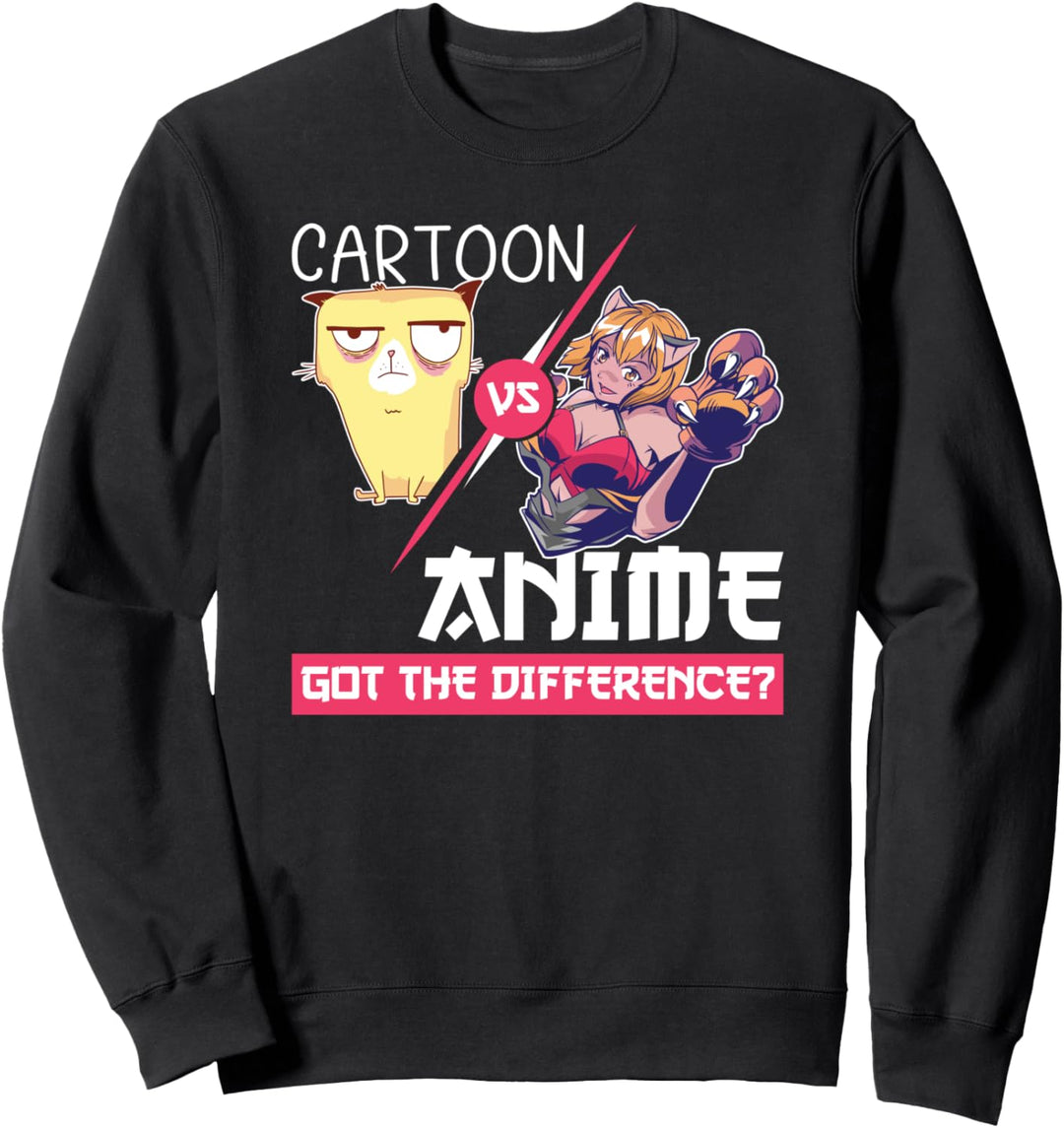 Cartoon gegen Anime, Anime ist kein Cartoon Otaku Merch Sweatshirt