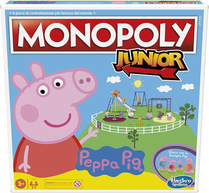 Hasbro Monopoly Junior: Peppa Pig Edition, gioco da tavolo per 2-4 giocatori, per Bambini dagli 5 an