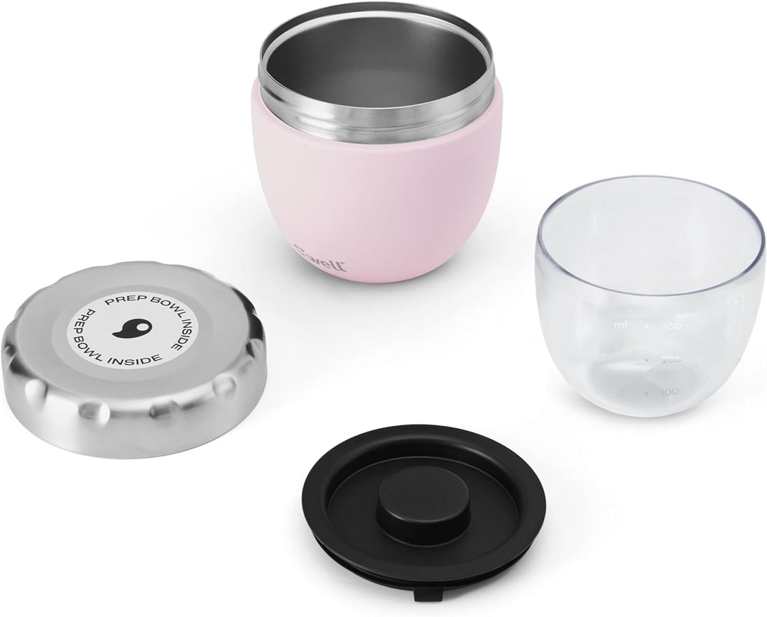 lifetime brands europe limited S'well Eats 2-in-1 Futternapf mit Schraubdeckel, 636 ml, rosa Topas,