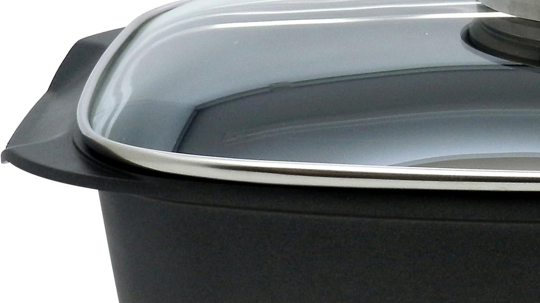ELO Alucast Bräter 22cm mit Glasdeckel und Aromaknopf, ELODUR® Select Antihaftversiegelung, backofen