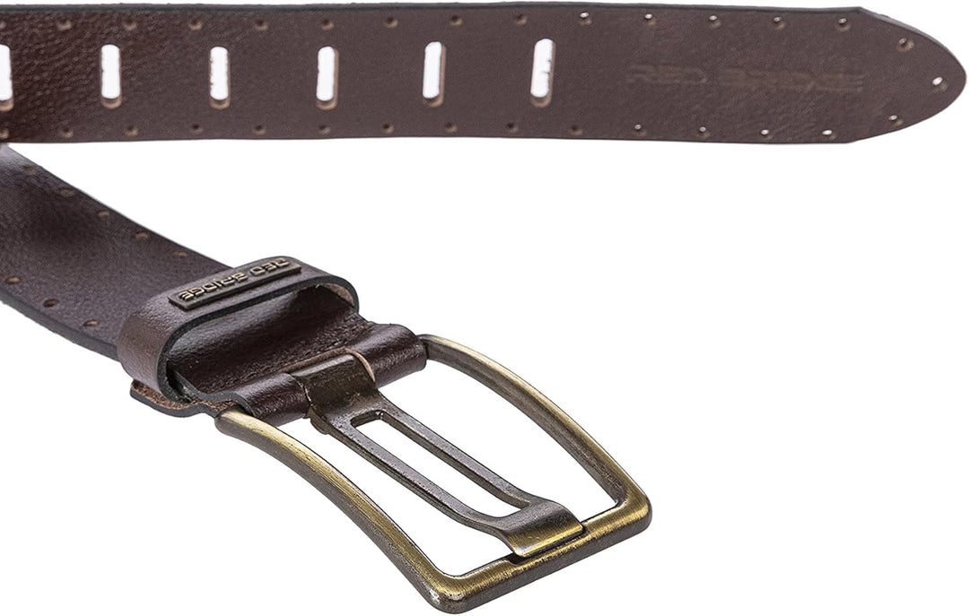 Redbridge Herren Gürtel Echt Leder Leather Belt Ledergürtel 85 Braun, 85 Braun