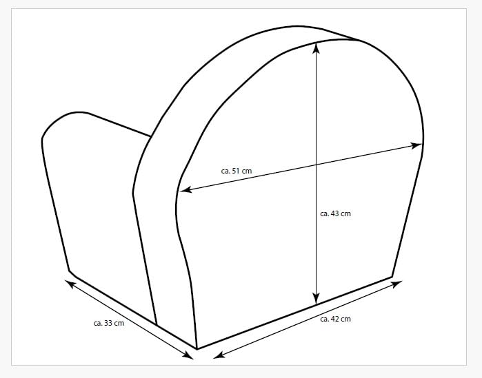 Delsit Kindersessel für Kinder ab 9 Monaten 52x32x42 cm | kindersofa aus weichem Schaumstoff mit abn