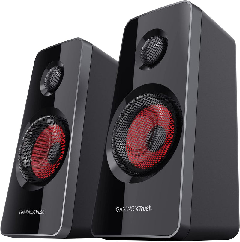 Trust Gaming GXT 38 2.1 Gaming Lautsprechersystem mit Subwoofer (für Smartphone/PC- Tablet, 120 Watt