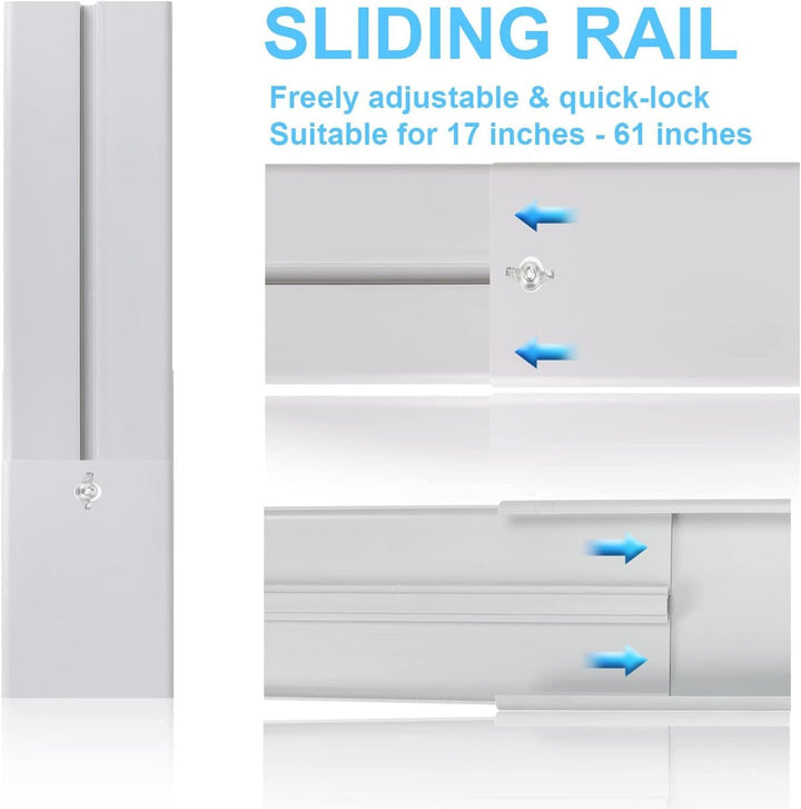 LINGKY Fensterabdichtung Platte für Mobile klimageräte, Einstellbare Fenster Kit Platte für Abluftsc