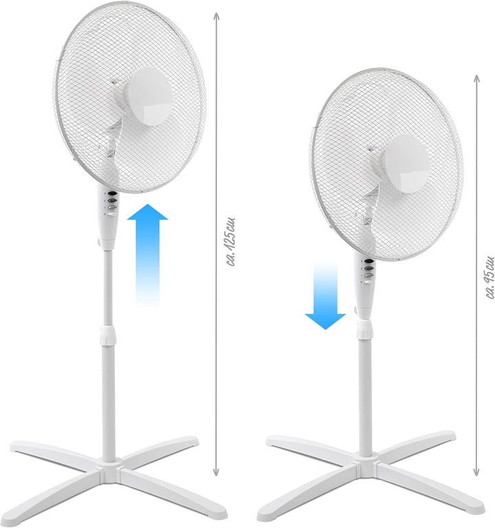 ito electronics ito Standventilator 40 cm Durchmesser weiss-oszillierend + 3 Geschwindigkeiten einst
