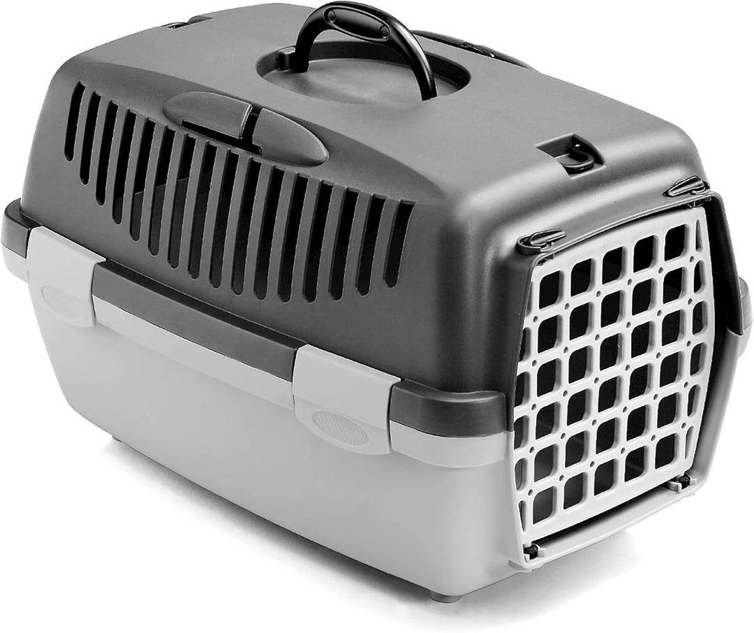 Tiertransportbox, Katzenkorb Gulliver in Grau, 48 x 32 x 97 cm