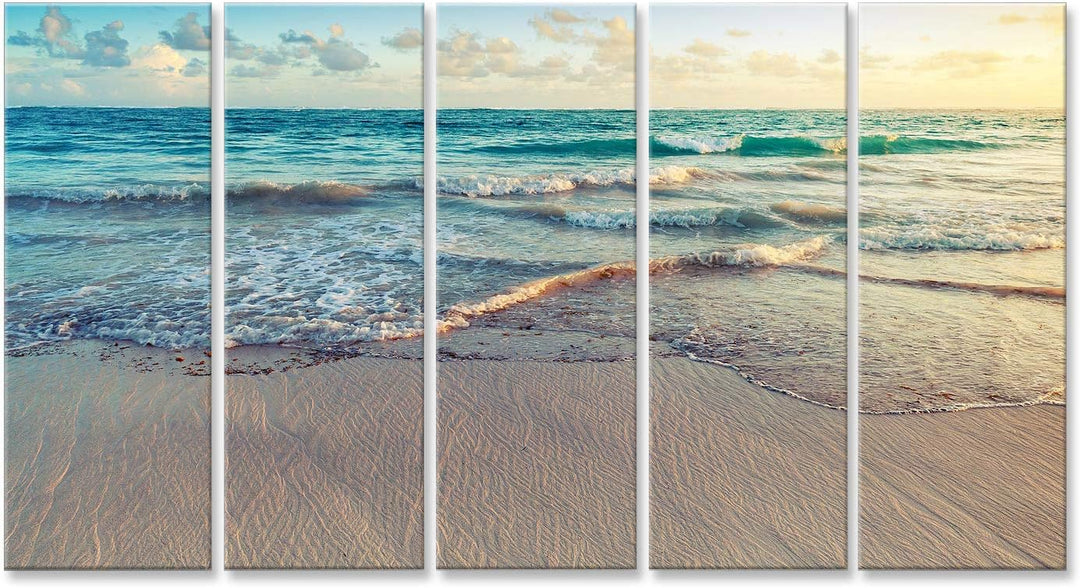 islandburner Bild Bilder auf Leinwand Strand Meer Sand Poster, Leinwandbild, Wandbilder Leinwand 160
