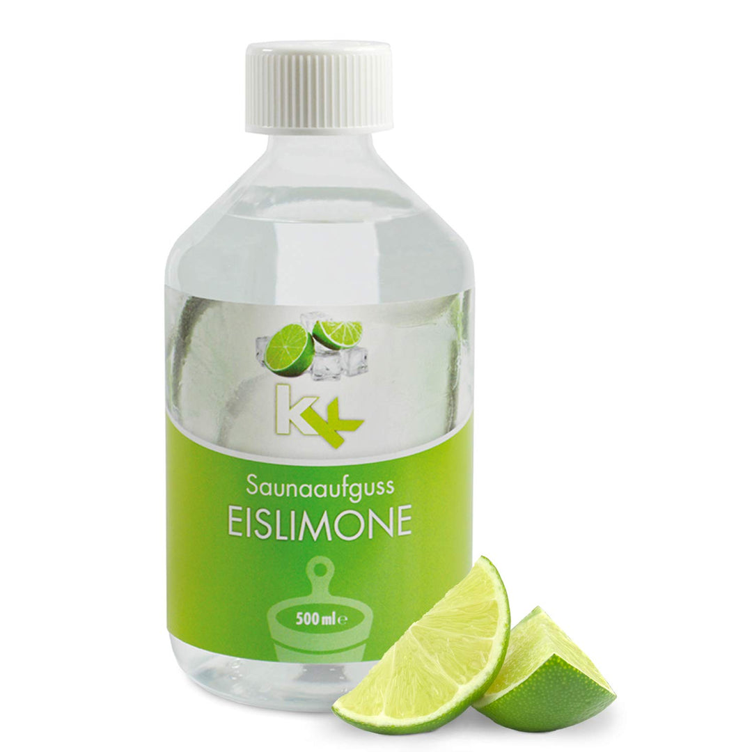 KK Sauna Aufguss Konzentrate PREMIUM - Made in Germany - Duftsorte Eislimone- 500 ml Flasche - Welln