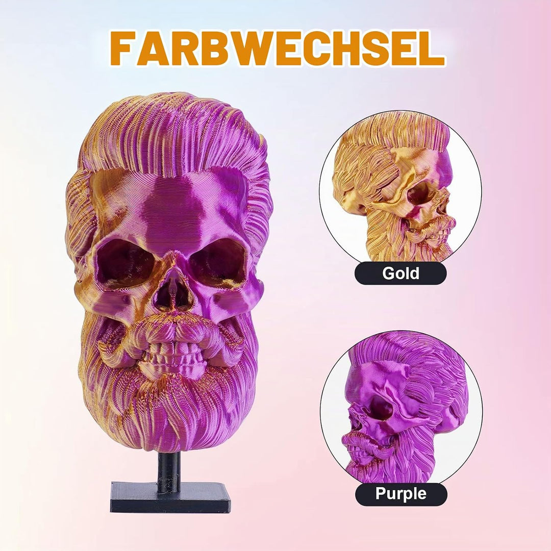 ERYONE Dual Seiden PLA Filament 1.75mm,Co-Extrucsion PLA Seiden Filament für 3D Drucker +/- 0,03 mm,