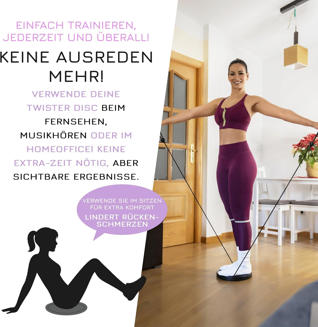 Breaking Limits Taillentwister - Twist Waist Disc Board - Drehscheibe, Balanceboard für Bauch, Beine