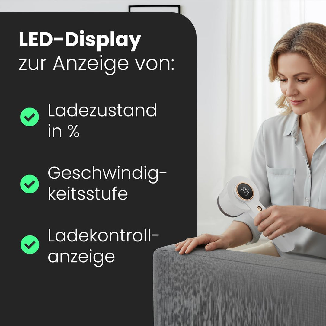 ProfiCare® Fusselrasierer elektrisch | Fusseln und kleine Knötchen/Pilling entfernen | mit Akku | fü