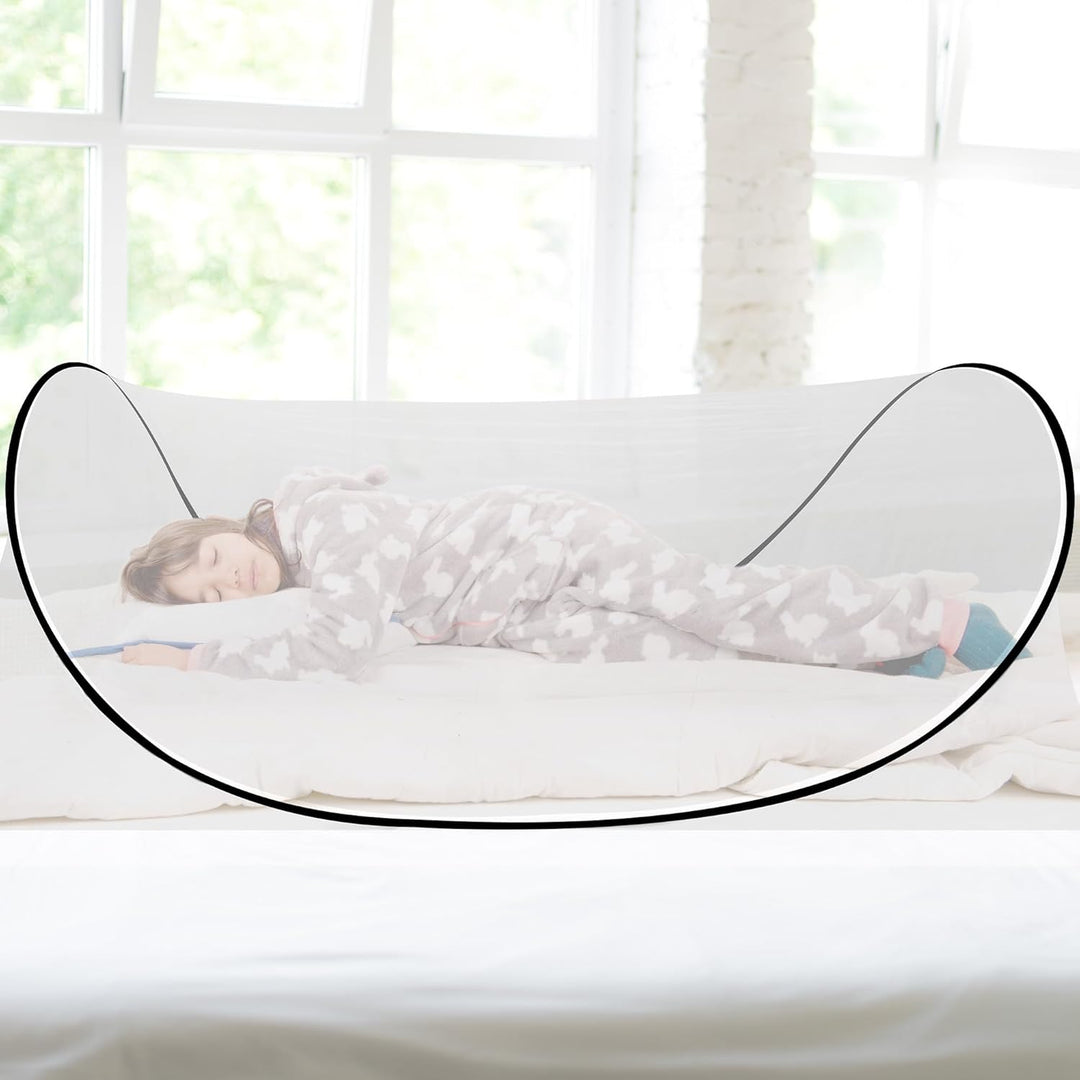 Moskitonetz Pop Up Einzelbett, 200*90*60cm, Faltbares Mosquito Netz Reise Ohne Aufhängung, Tragbares