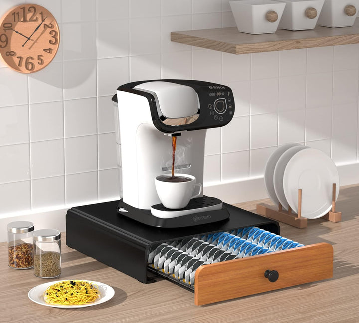 64 Kapselhalter für Tassimo Kapselschublade Metall Kaffeekapselhalter Kapselspender Ständer Kaffeeka
