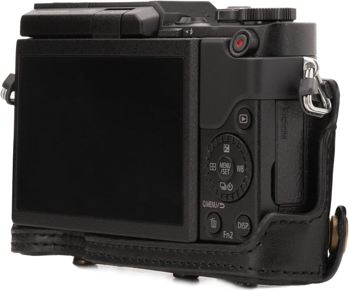MegaGear Panasonic Lumix DC-GX950, GX900, DC-GF10 (12-32mm) Ever Ready Leder Kamera-Case mit Trageri
