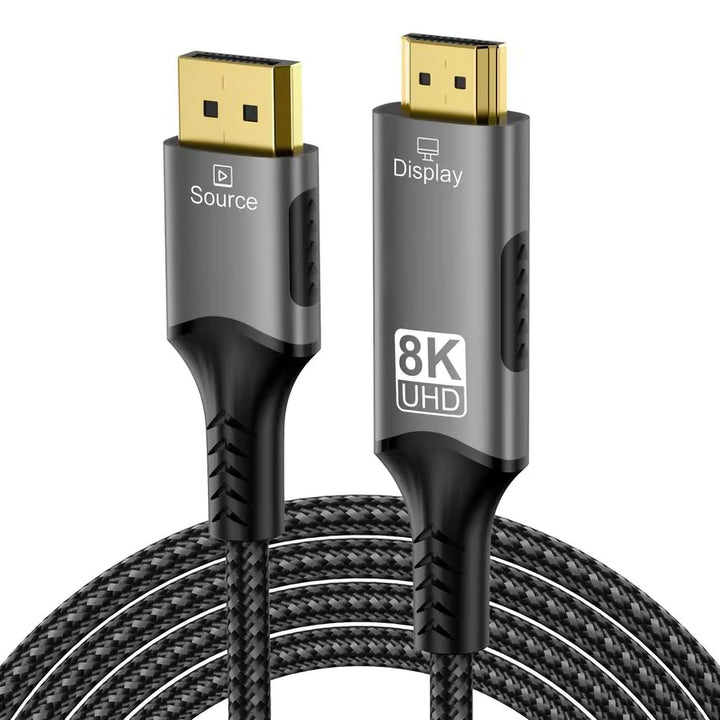 PremiumCord 8K Kabel DisplayPort 1.4 auf HDMI 2.1, Stecker auf Stecker, Auflösung 8K@60Hz,4K@144Hz,