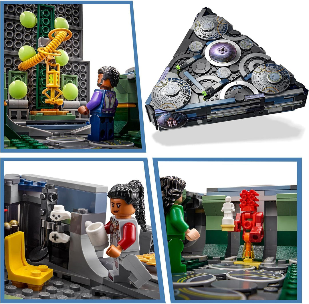 LEGO 76156 Marvel Aufstieg des Domo, Superhelden-Raumschiff aus dem Film The Eternals und 2 Deviant-
