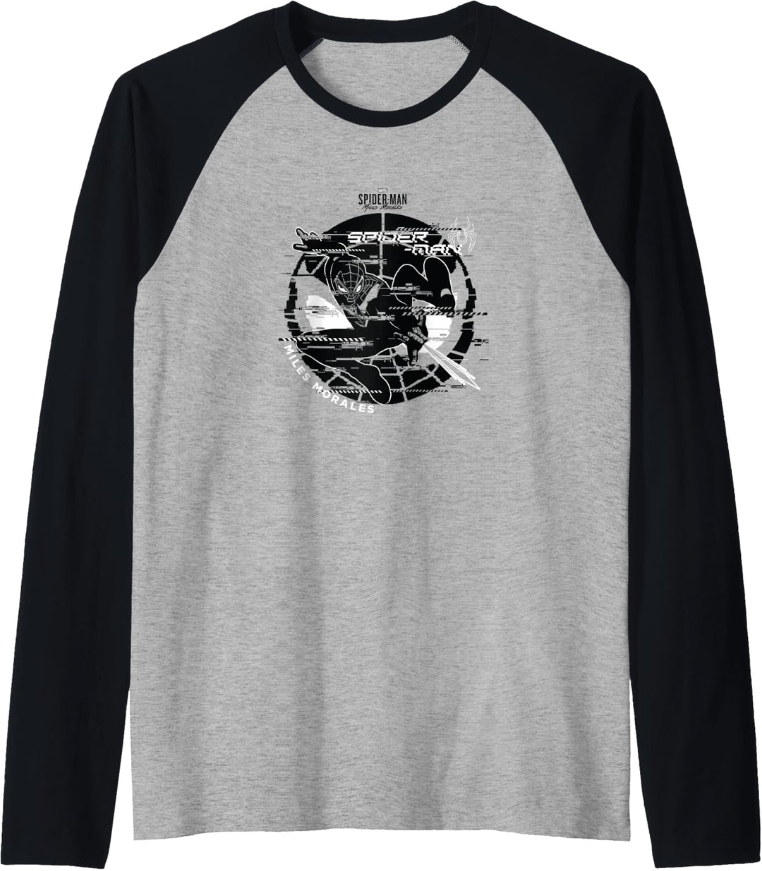 Marvel Spider-Man: Miles Morales Glitch Circle Raglan