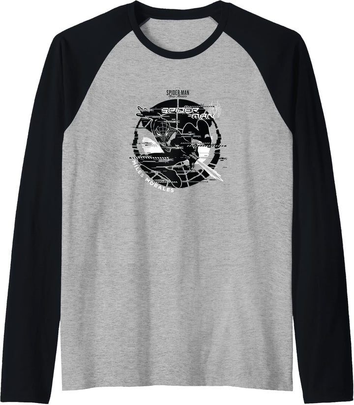 Marvel Spider-Man: Miles Morales Glitch Circle Raglan