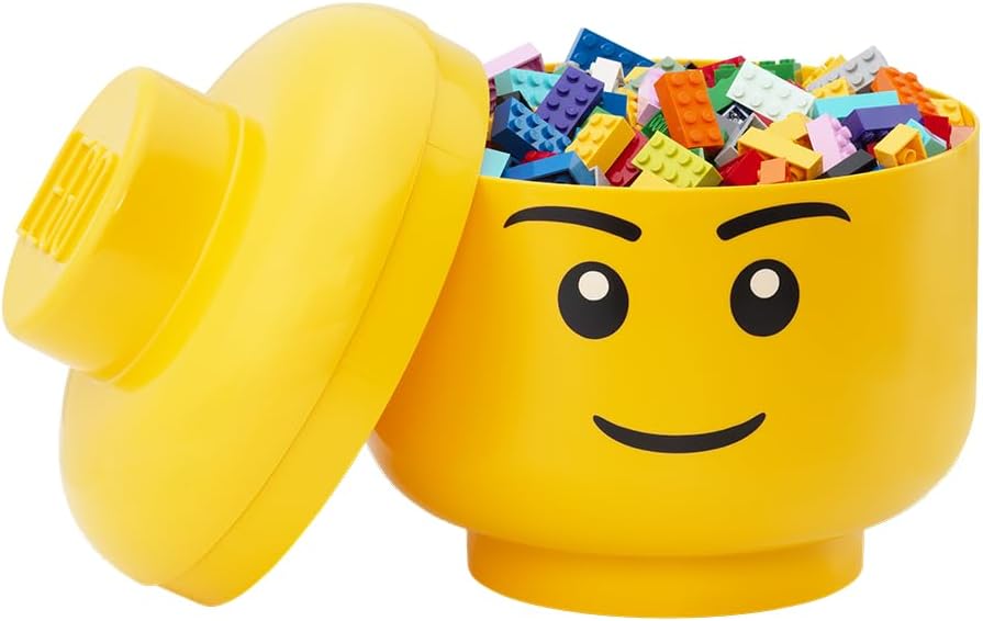 Lego 40321725 Aufbewahrungskopf, Junge, L Gelb Large, Gelb Large