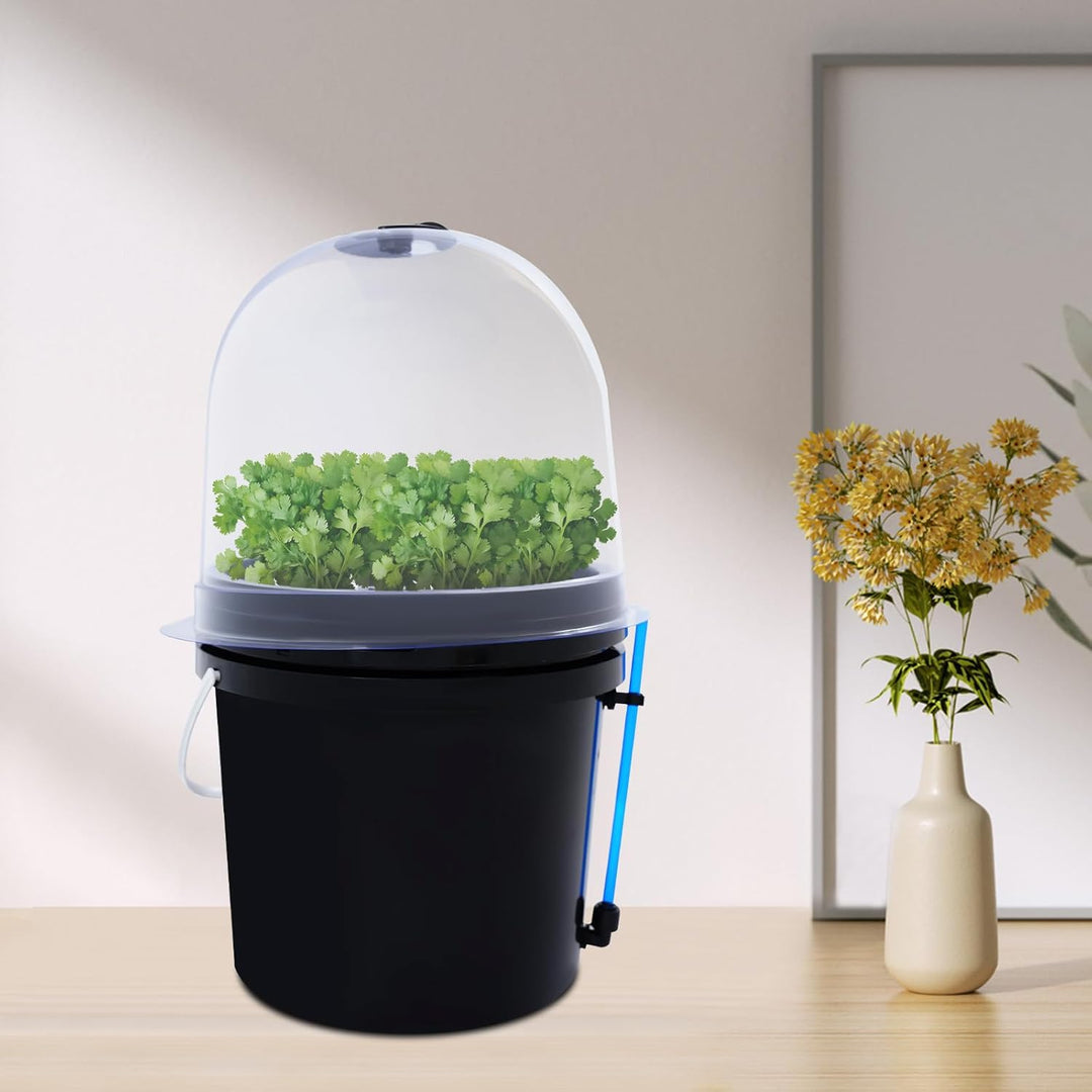 Hydroponisches Anzuchtset für Indoor-Gartenarbeit, 8 Löchern Keimungsbehälter Kunststoff Anzuchttöpf