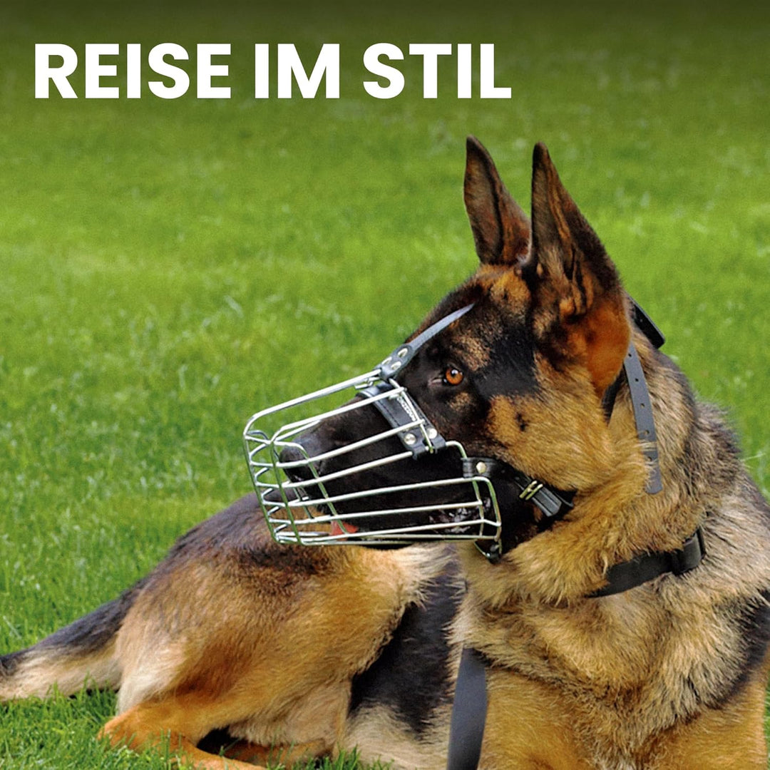 BRONZEDOG Draht-Hundemaulkorb Deutscher Schäferhund für mittelgrosse grosse Hunde Verstellbarer lang