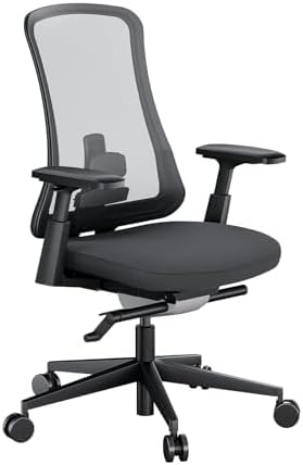 ProtoArc Ergonomischer Bürostuhl - Nylon Atmungsaktives Mesh Bürostuhl, Lendenwirbelstütze, Verstell