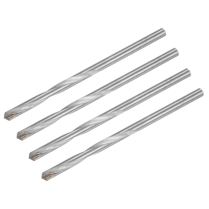 sourcing map 4 Stück Metallbohrer 6mm, Hartmetallbohrer Länge 120mm, Bohrschaft aus HSS, Extra lange