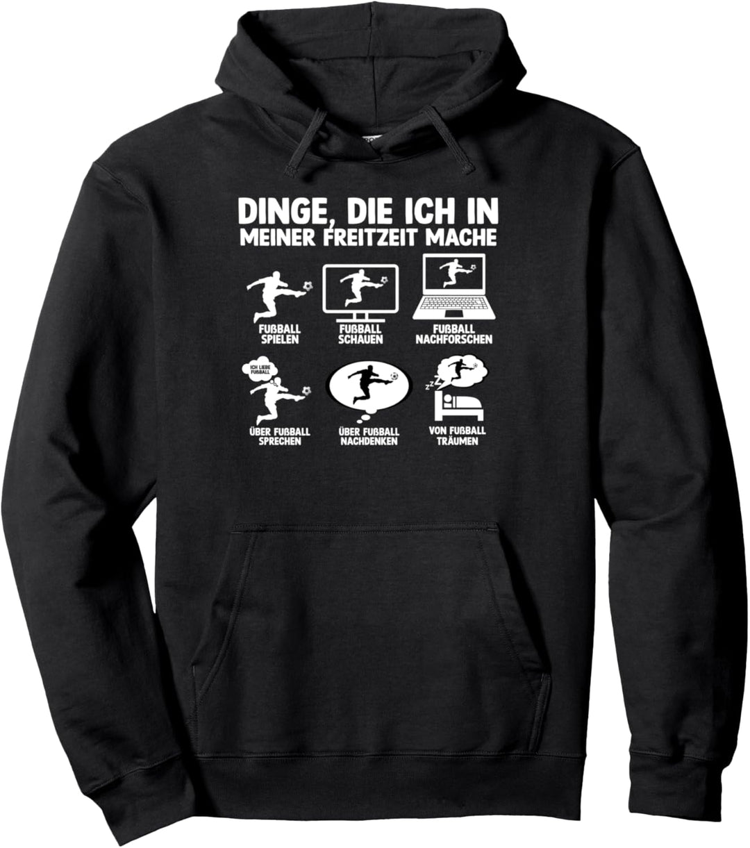 Junge Fussball Fussballfan die ich meiner Freizeit mache Pullover Hoodie