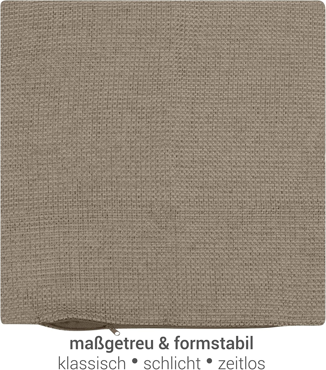 npluseins 2er Pack Kissenhüllen mit Struktur-Muster - Polsteroptik 617.767, 1 Pack (2 Stück) - Kisse