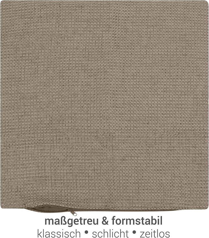 npluseins 2er Pack Kissenhüllen mit Struktur-Muster - Polsteroptik 617.767, 1 Pack (2 Stück) - Kisse