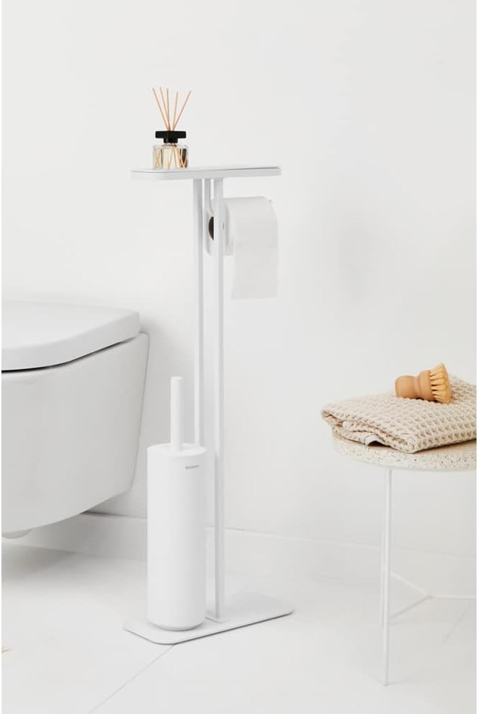 Brabantia - Mindset Toilettenbutler - Badezimmerregal, Klopapierhalter & Hygienische Toilettenbürste