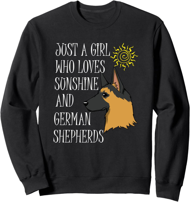 Mädchen mag Schäferhund Ironischer Spruch Sweatshirt