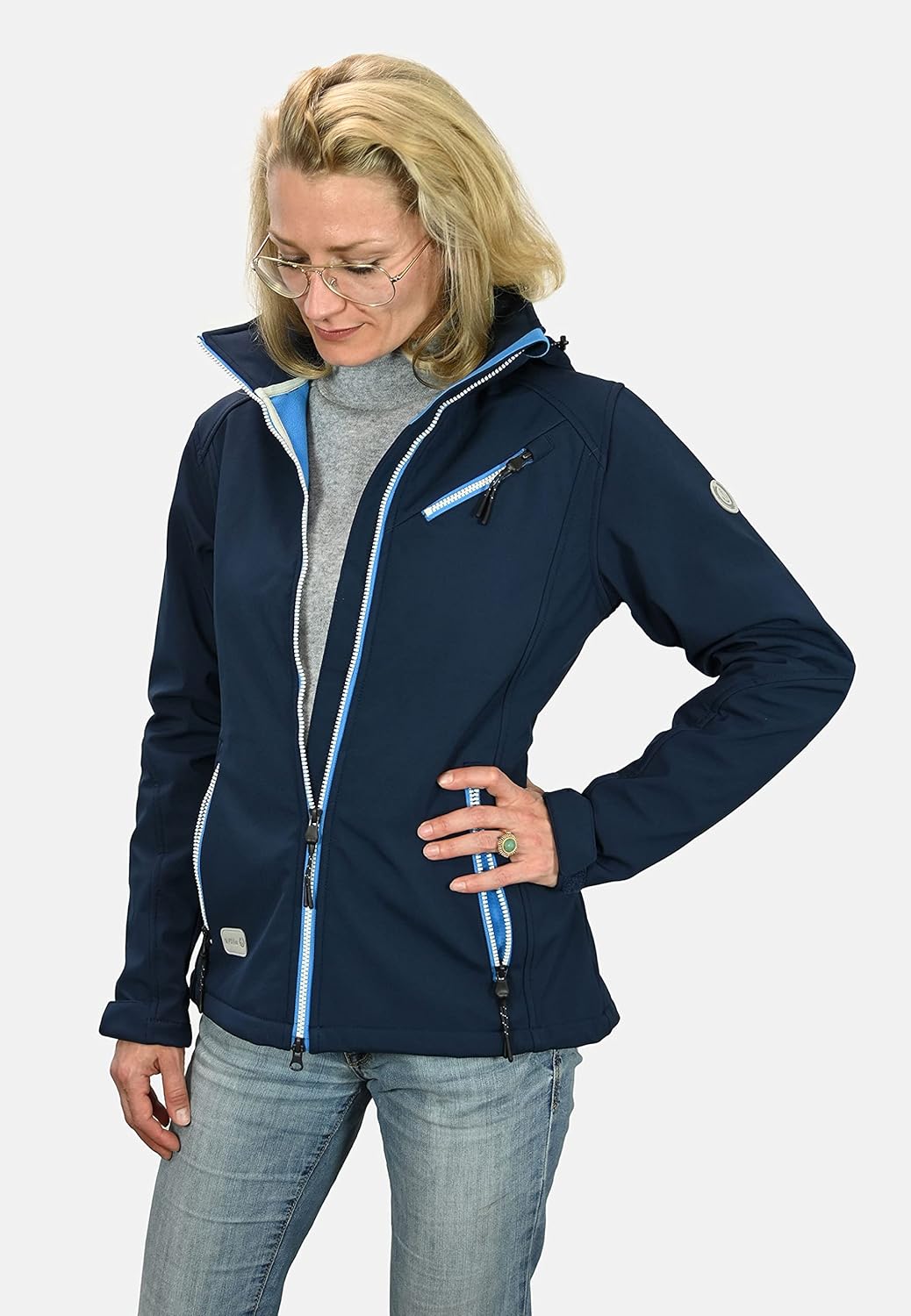 MADSea Damen Softshelljacke Funktionsjacke 36 dunkelblau, 36 dunkelblau