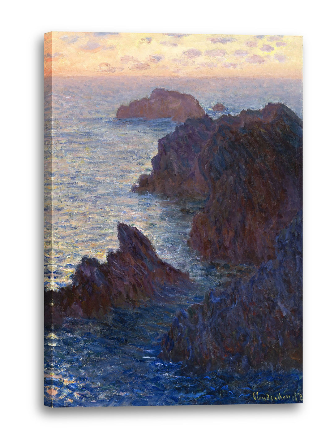 Printed Paintings Leinwand (60x80cm): Claude Monet - Felsen in Belle-ILE, Port-Domois 60x80 cm, 60x8