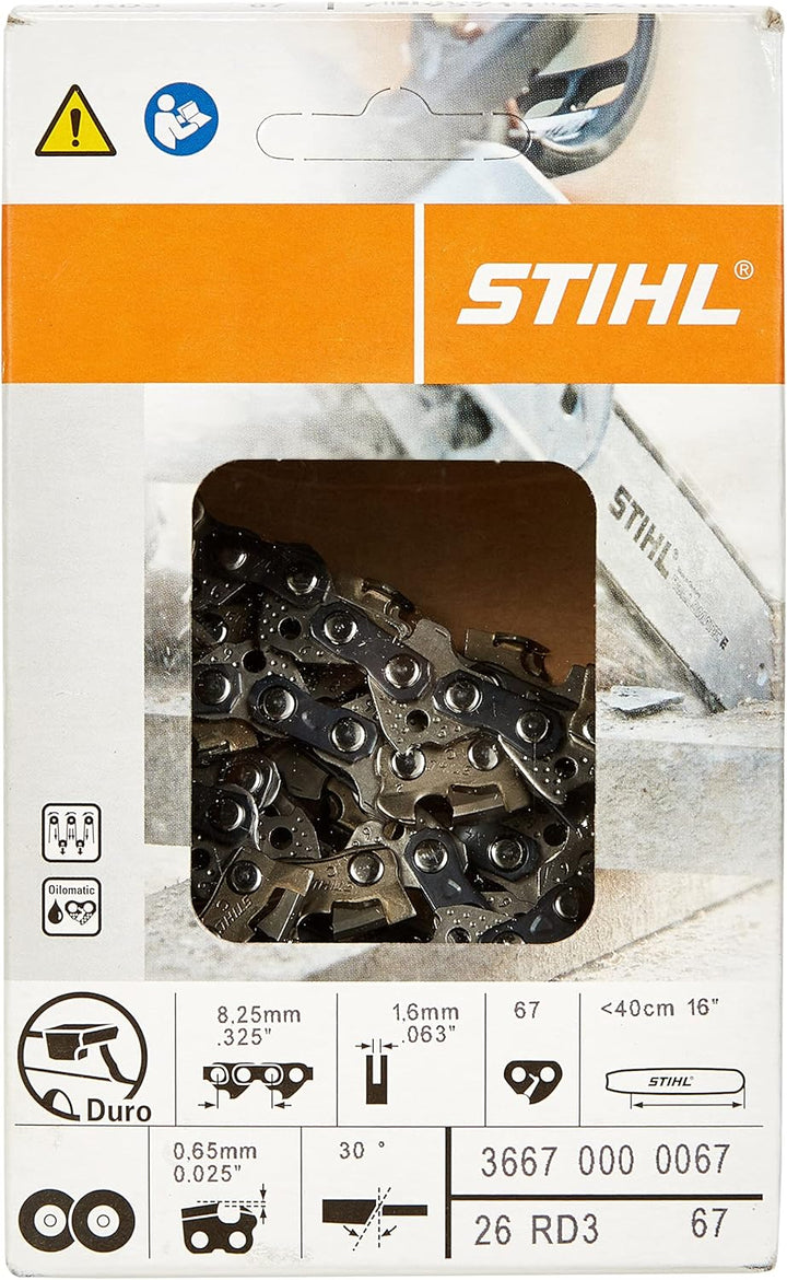 Stihl 36670000067 Sägekette Radid Duro 3 RD3 325" 1,6 mm 40cm Glieder Hartmetallkette