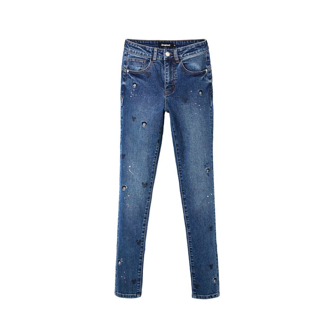 Desigual Damen Casual Pants 38 Blau, 38 Blau