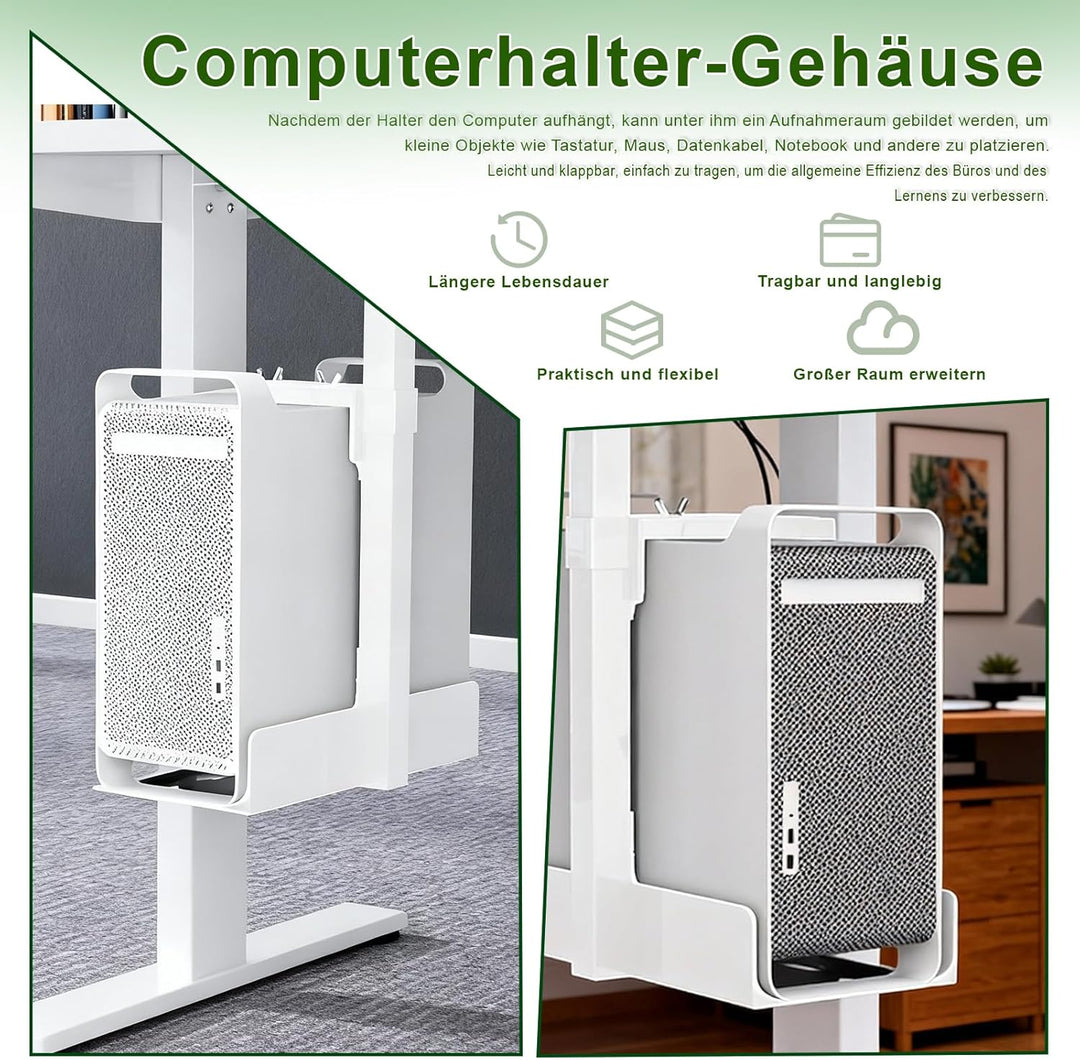 PC Halterung Unter Schreibtisch, Heavy Duty PC Halterung, Computergehäuse-Halterung bis zu 35 kg Tra