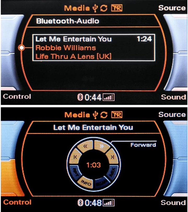 VOCOMO kX-3 V3 Bluetooth Freisprecheinrichtung mit Musik-Streaming passend für Audi A4 (8K), A5 (8T/