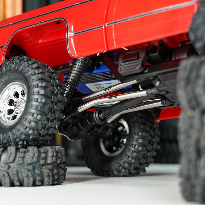 INJORA Edelstahl High Clearance Chassis-Lenkersatz für 1/18 RC Crawler TRX4M High Trail K10 F150