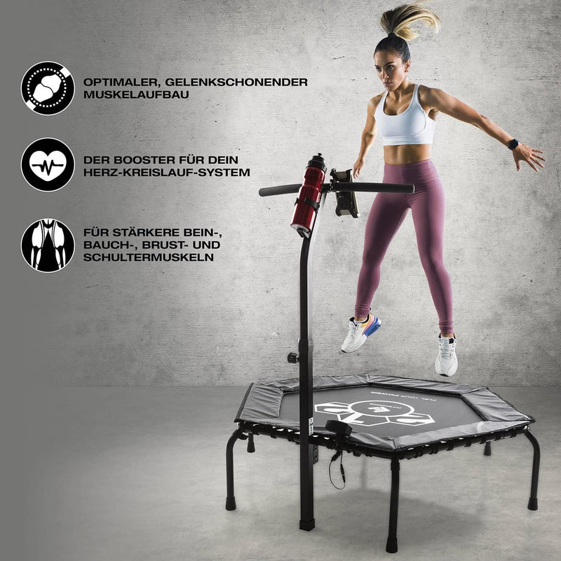 FitEngine Fitness-Trampolin Smart | Gelenkschonender Muskelaufbau, für Starke Bein-, Bauch-, Brust-