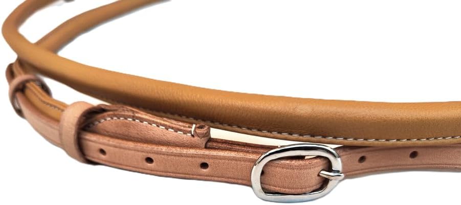 Leder Halsring Halsriemen Round für Pferde verstellbar Farbe Braun, Braun