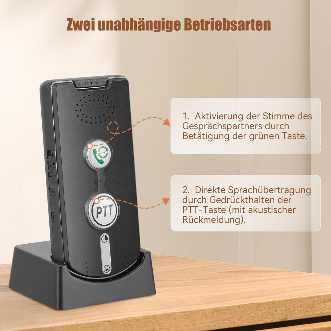 2 Wege Gegensprechanlage 1000M, Smart Voice Intercom 2 Way Voice Intercom Sprechanlage Gegensprechan
