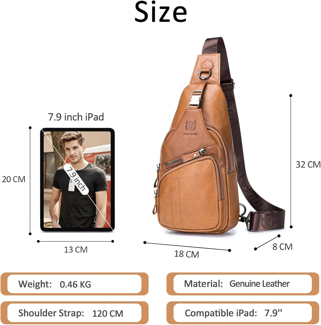 VARLIVOO Retro Herren Sling Bag Crossbody Bag Umhängetaschen Schultertasche Outdoor Sportarten Wande