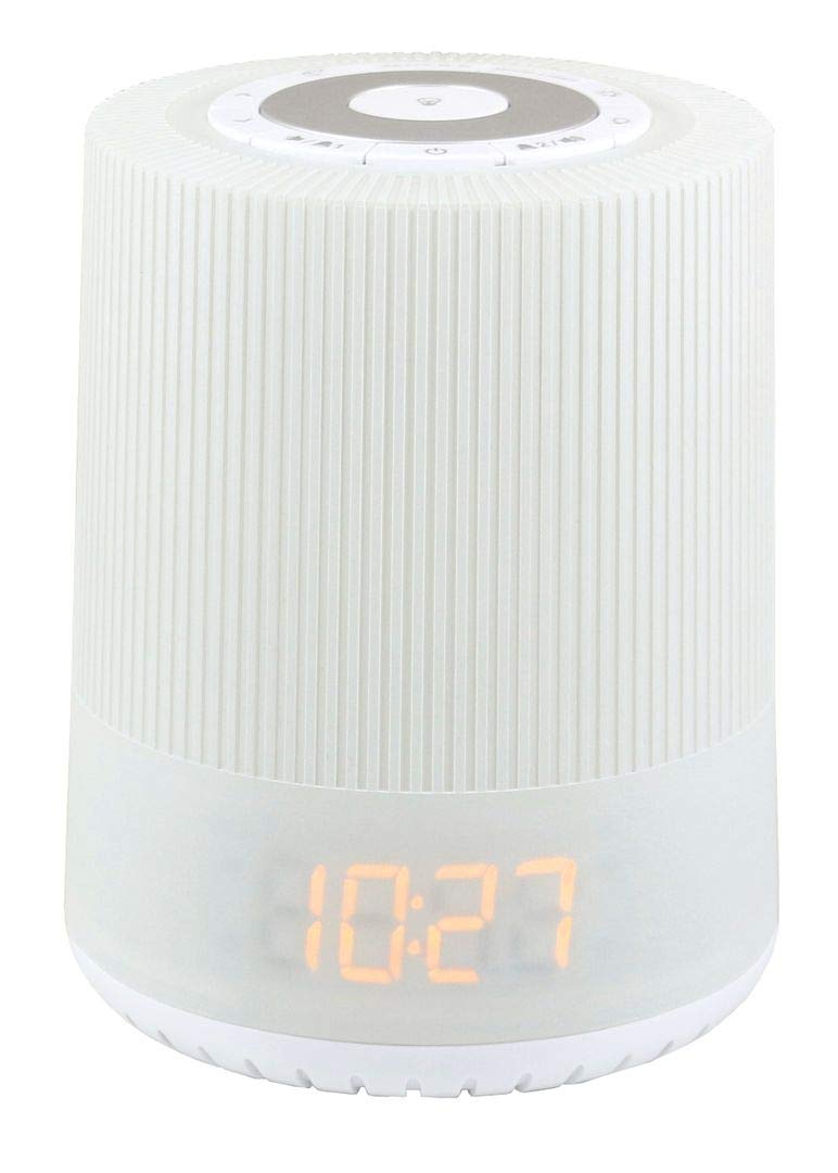 Soundmaster UR230WE UKW-PLL Radio Radiowecker Wecker Naturklänge farbiges LED Nachtlicht Aufwachlich
