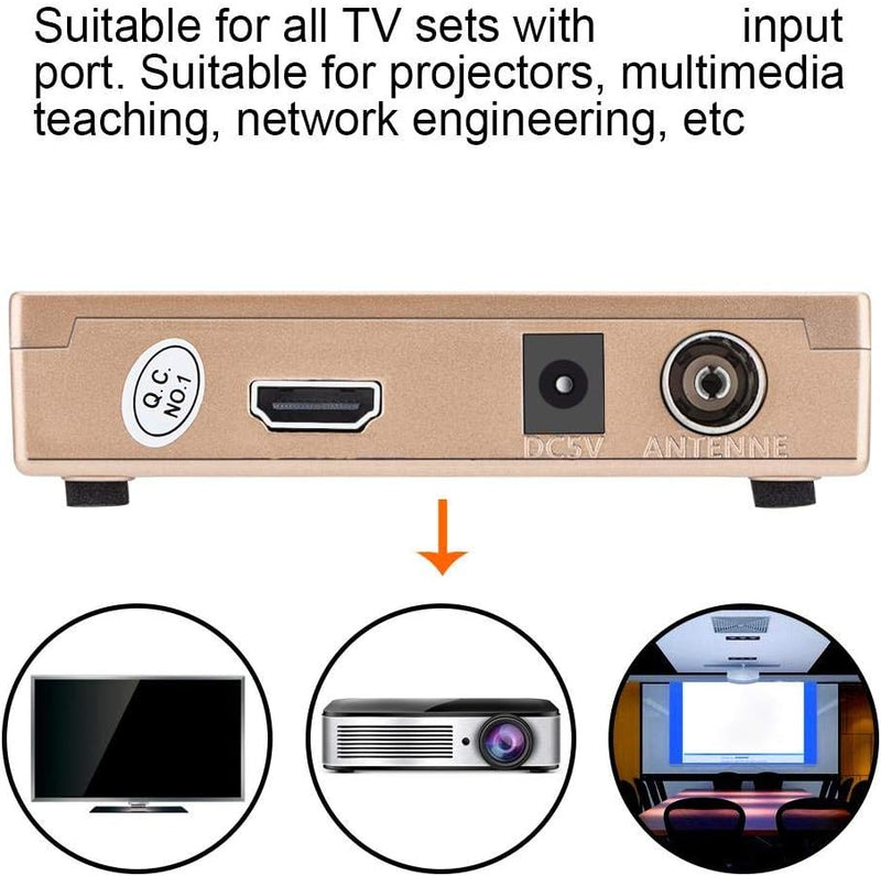 VBESTLIFE Analog TV Adapter für Analog-TV-Receiver mit HF HDMI Konverter (VDE) für alle Fernseher mi