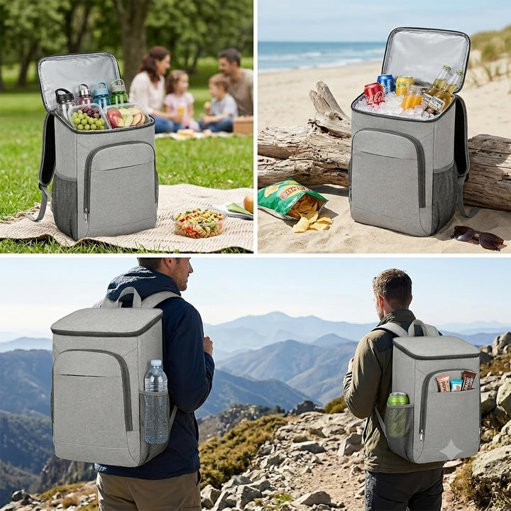 25L Kühlrucksack Isolierter Kühltasche Rucksack mit PEVA-Innenfutter, Leichter Thermo Kühlrucksack f